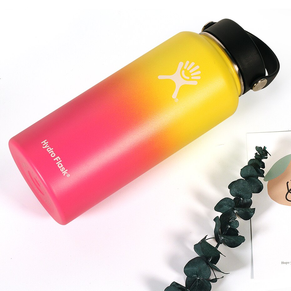 Sports Bottle Hydro Flask 32oz Tumbler Flask Vacuum Insulated Flask Stainless Steel Water Bottle Wide Mouth Outdoor