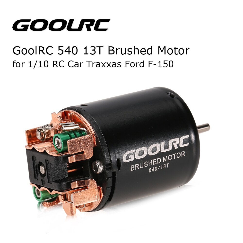 GoolRC Moteur 540 Motor RC Car 1:10 Parts 13T 17T 21T 23T 27T 35T 45T 55T 80T Brushed Motor 60A Brushed ESC for Traxxas 12428: 13T