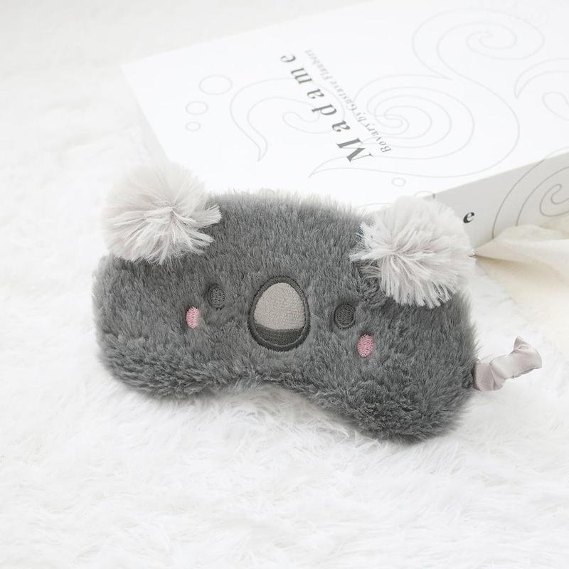 1Pc Koala Cartoon Slaap Masker Natuurlijke Slapen Eye Mask Shade Cover Eye Patch Vrouwen Mannen Zachte Draagbare Blinddoek Reizen ooglap