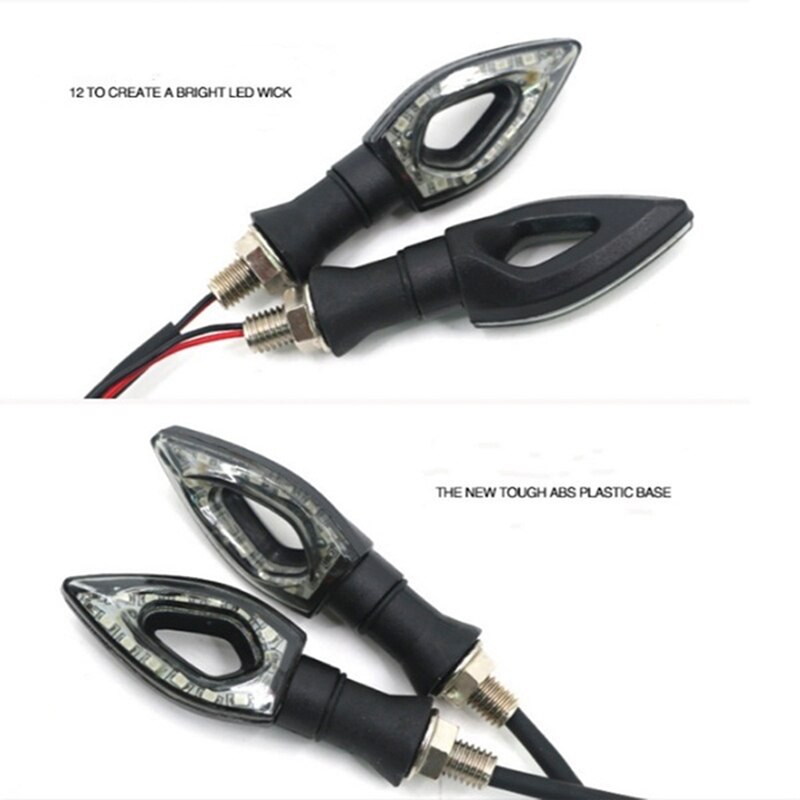 1Pc 12 Led Turn Voor Moto Motorfiets Accessoires Geel Redsignal Motorcycle Turn Signals Light Achterlichten Indicatoren