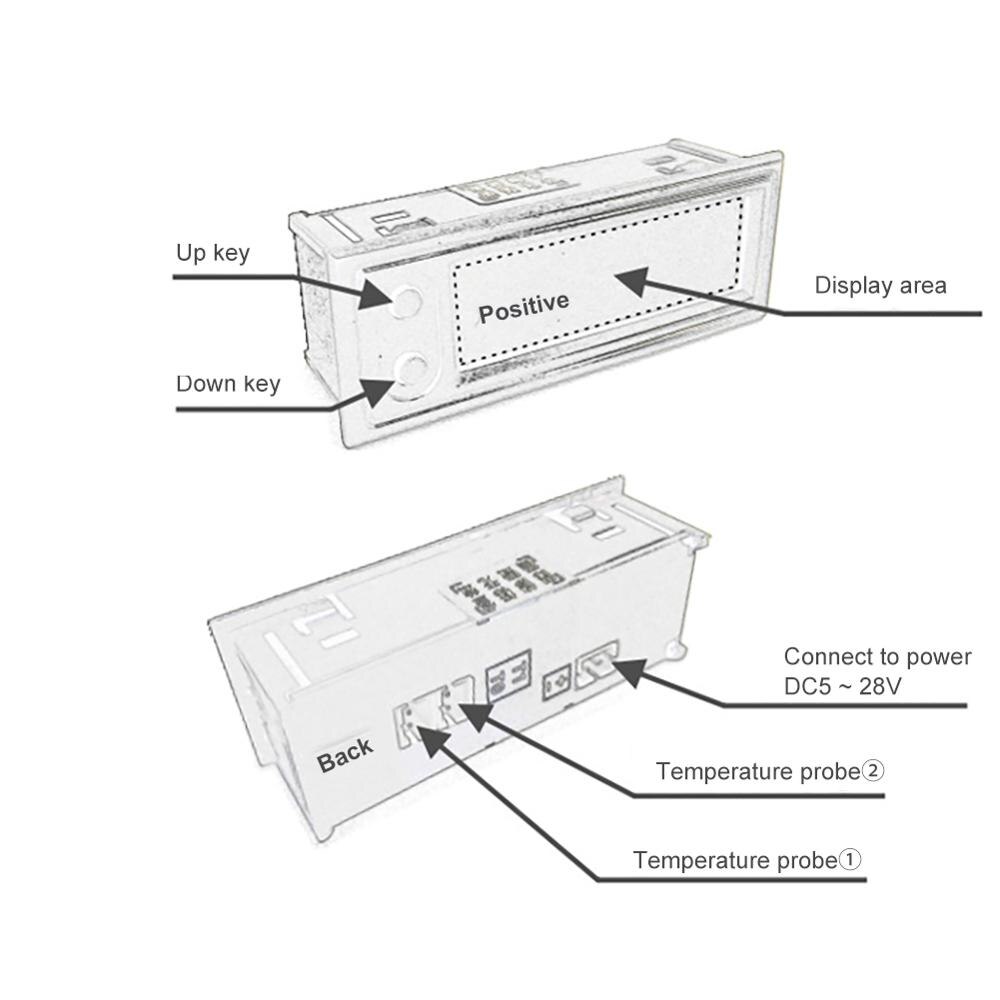 DC 12V Multifunction High-precision Clock Inside and Outside Car Temperature Battery Voltage Monitor Panel Meter