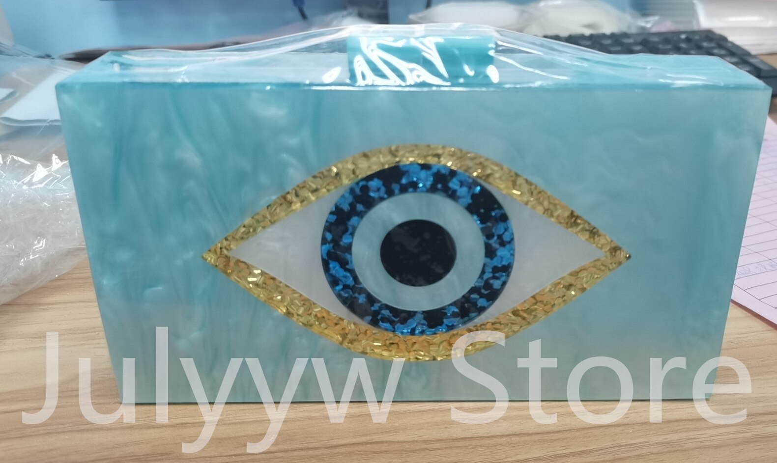 Acryl Clutch Bag Vrouwen Cartoon Eye Avondtasje Mode Vrouwelijke Clutch Portemonnees Party Lady Schoudertas