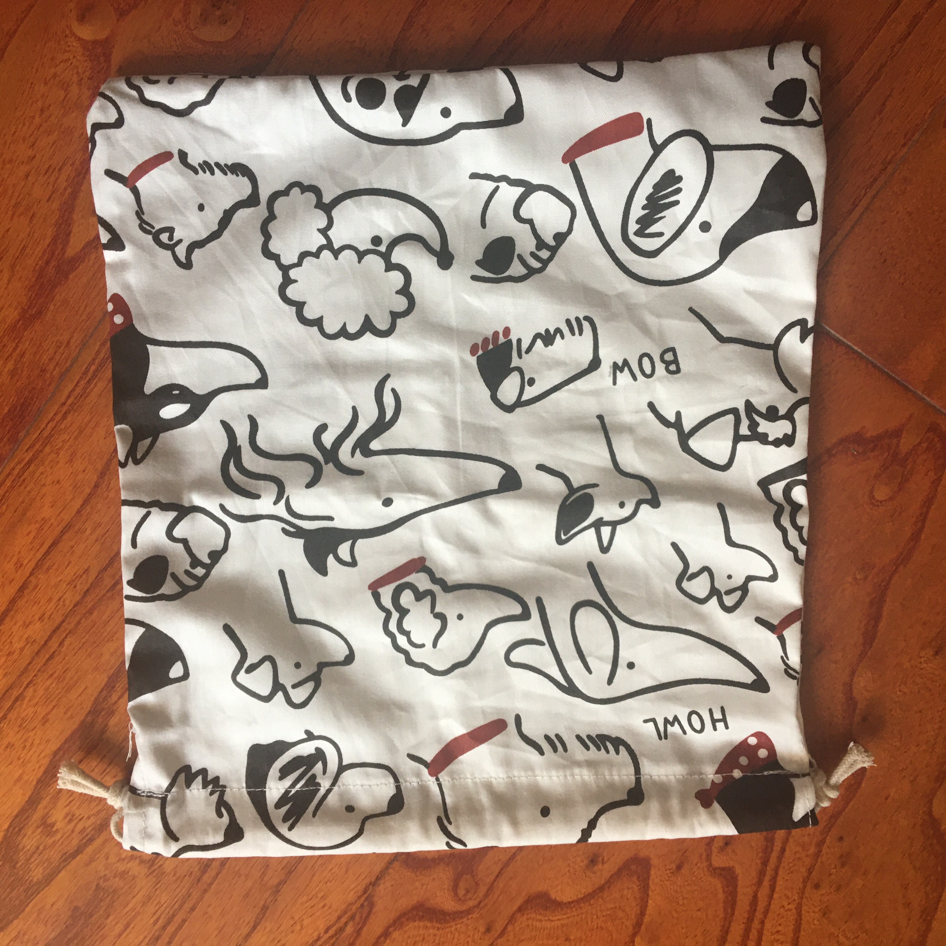 1Pc Katoen Trekkoord Eco Pouch Milti-Purpose Georganiseerd Bag Party Bag Drawring Hond Hoofd YL0924c Yi