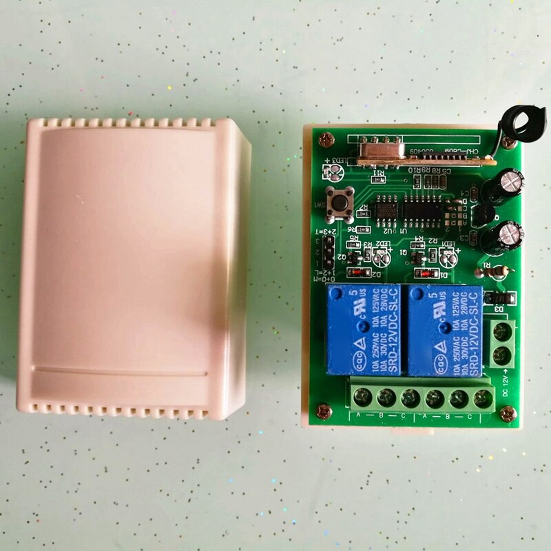 FULL-12V Draadloze Afstandsbediening Module Metalen Twee Sleutel Waterdichte Afstandsbediening Met Toegangscontrole Schakelaar
