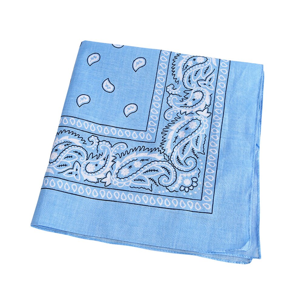 Pañuelos absorbentes para el sudor Bandana estampada de algodón multiusos (verde): Azul cielo