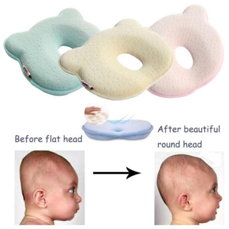 Baby Kussen Memory Foam Pasgeboren Baby Ademend Vormgeven Kussens Voorkomen Platte Kop Ergonomische