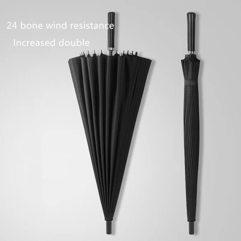 Paraguas de para hombre, marco de fibra de vidrio resistente al viento, automático, 24K,