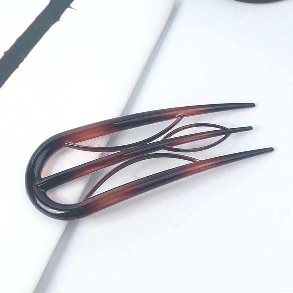 Geometrische Harz Haar Gabel Frisur Werkzeuge Wasserdichte Faule Haarnadel Haar Zubehör Hanfu Zubehör Blatt U-förmigen Haar Stick