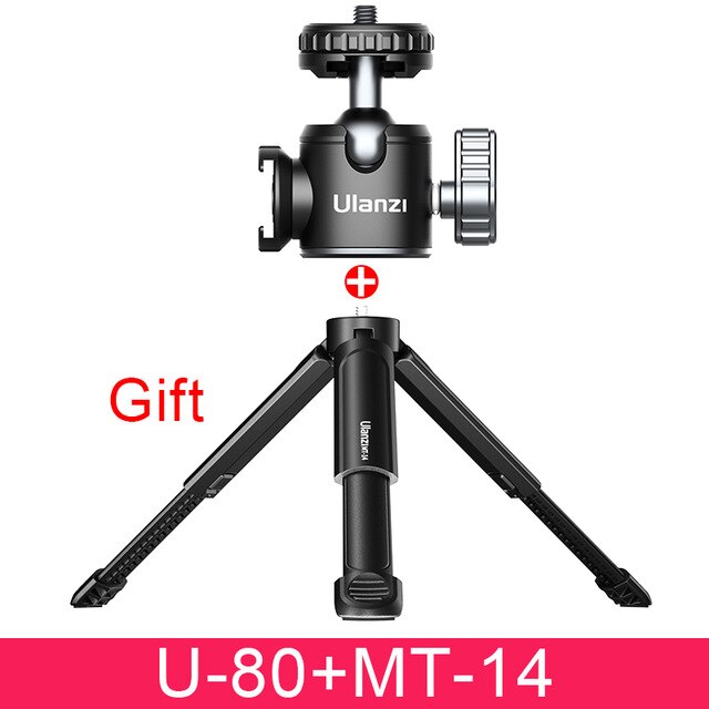 Ulanzi U-80L U-80 Arca bazofia Ballhead rótula de bola de trípode para DSLR SLR cámara con 10KG de Playload Arca Placa de liberación rápida: U-80 w Tripod