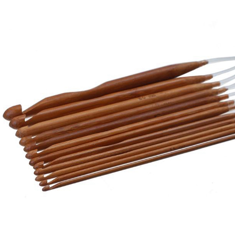 Bamboo Flexible Afghan Tunisian Carpet Crochet Hooks Needles At Random Transparent Natural Bamboo Flexible Afghan Tunisian Car