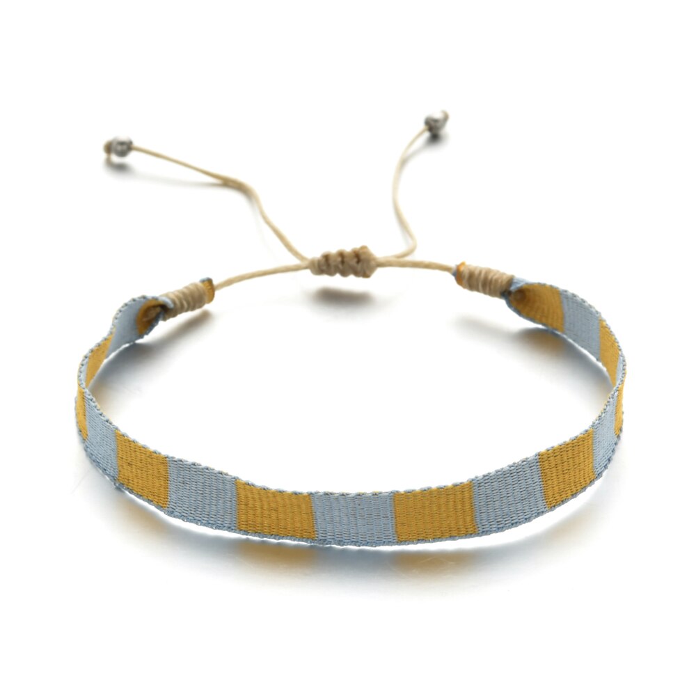 ZMZY Boho Regenbogen Armbänder für Frauen Wayuu Bunte Glück Einstellbare Paar Armbinde: QQ199