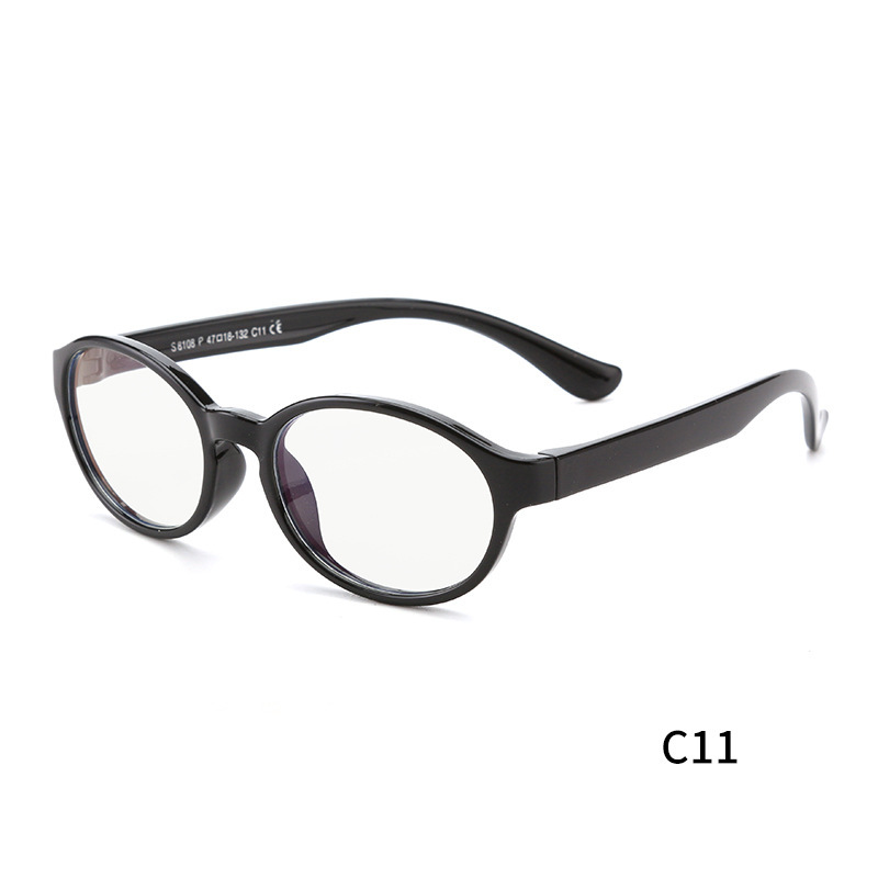 Beskyttelsesbriller briller ramme blå silikone børn børn dreng pige  tr90 højre anti: C11