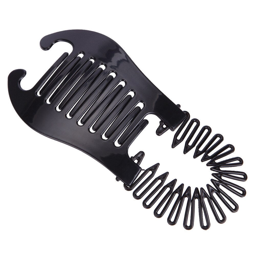 Peine de pelo lateral entrelazado para mujer, Herramienta de sujeción flexible, para Coleta, estilismo de pelo, 1 unidad