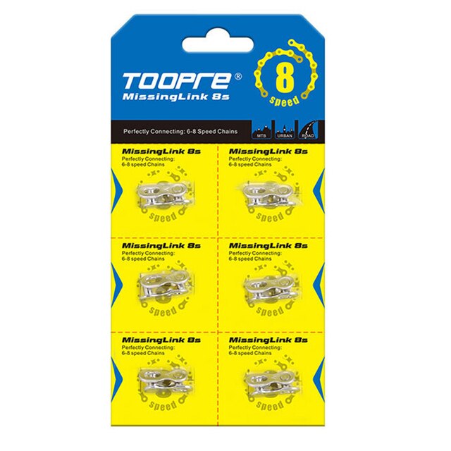 6 Pairs Bicycle Missing Link Chain Link Connector 6/7/8/9/10/11/12 Speed Bike Chain Link JointMagic Buckles Cycling Parts: 6 7 8s