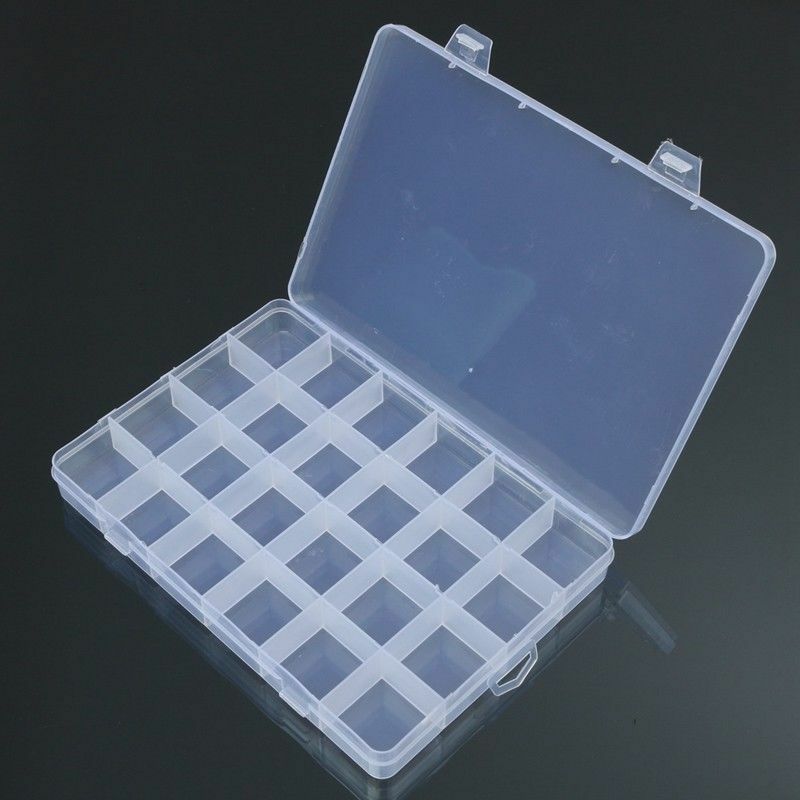 24 Vakken Plastic Box Case Sieraden Bead Opslag Container Craft Organizer