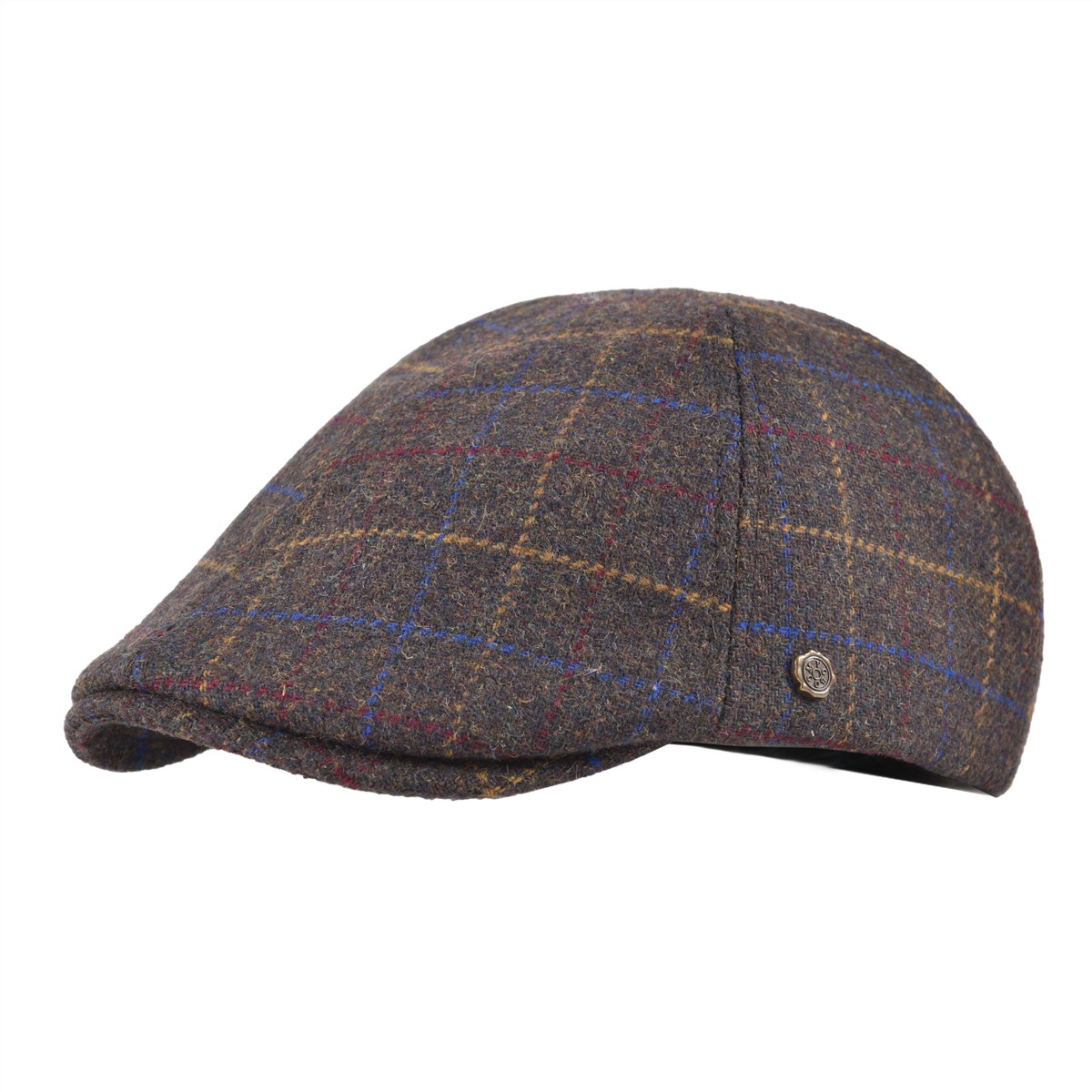 VOBOOM Classic Plaid Newsboy Hat Mens Tweed Hat Warm Spring Ivy Hat: Gray