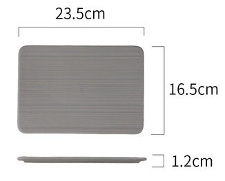 Rectangular Flat Plate Grilled Wings Pot pad Coaster Lunch Box Dishes Bowl Food Container Container Dinner Plates Food Plate: d