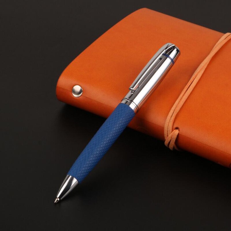 Luxury Brand Metal Ballpoint Pen PU Leather Smooth Writing Signature Pen Buy 2 Pens Send