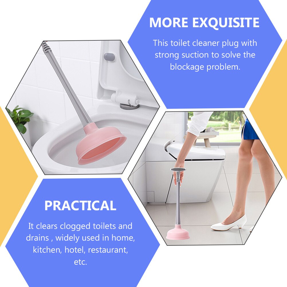Toilet Plunger Durable Useful Rubber Cup Toilet Plunger Toilet Suction Plunger for Bathroom Kitchen Sink