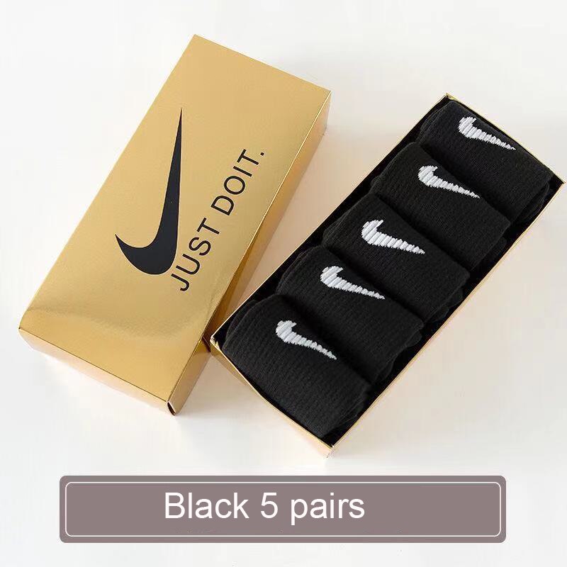 Original U NK EVERYDAY LTWT ANKLE 3PR Unisex Sports Socks( 3-5 Pairs ): Black 5 pairs long