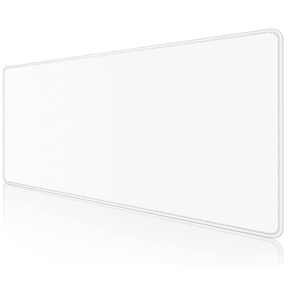 Großes Mauspad, elfenbeinweiß, erweitertes Spielen-Pad mit genähten Kanten, Schreibtisch-Pads, rutschfeste Basis, Computer-Tastatur, große matt für Laptop