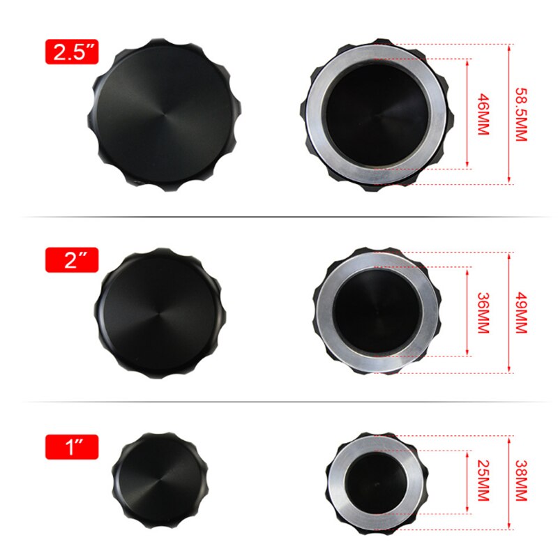 Size: 1" ,2" ,2.5" Aluminum Weld Bung And Cap Fuel Surge Tank Cap Oil Water Tank & Radiator & Coolant Reservoir Caps EPYXG200M