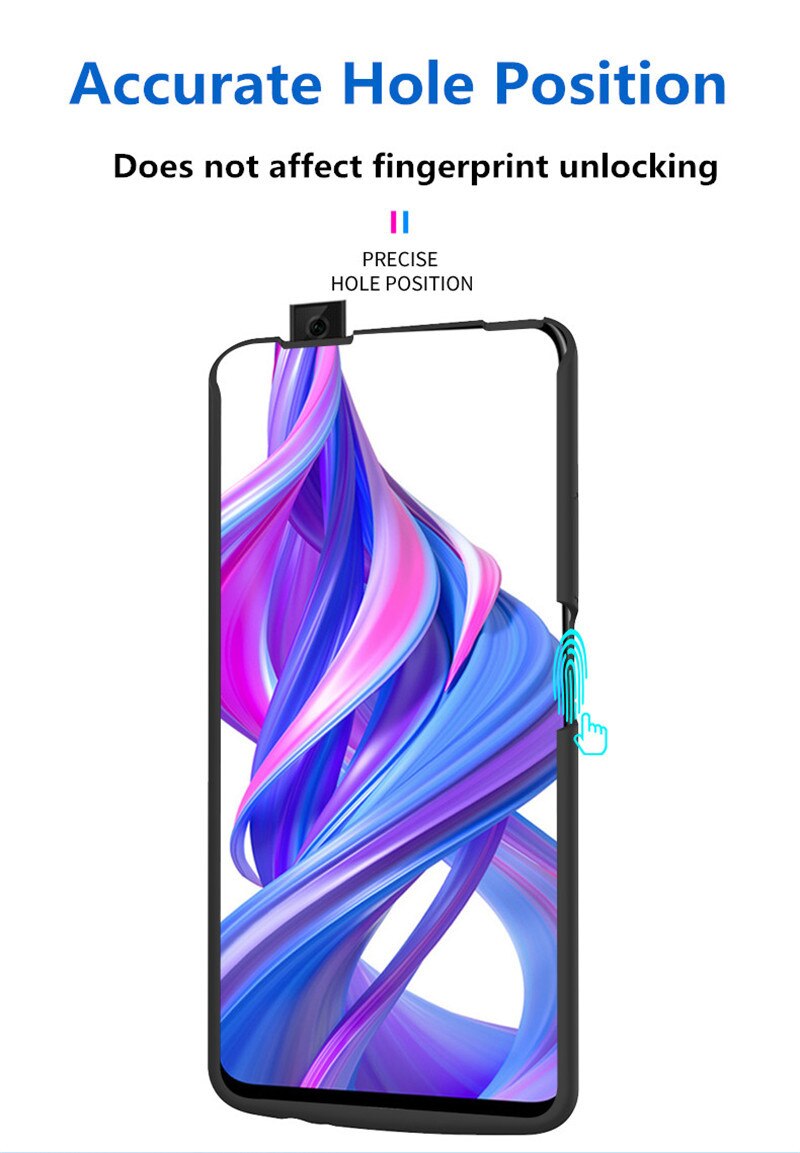 Coque de batterie de secours externe Portable, 6500mAh, pour Huawei Honor 9X Pro