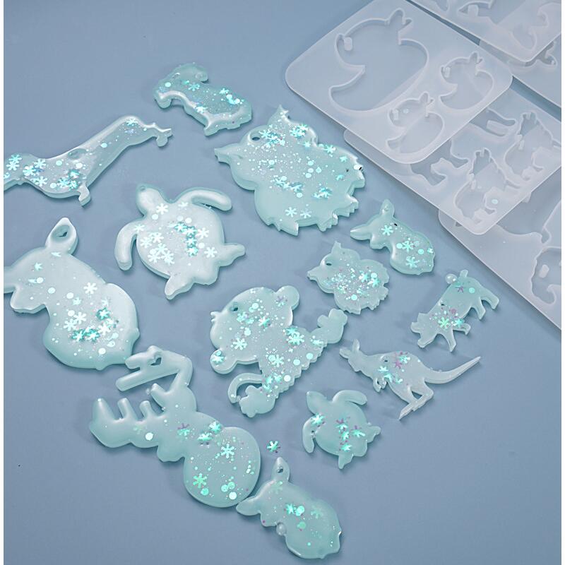 Transparent Silicone Mould Dried Flower Resin Decorative Craft DIY animal Pendant Mold epoxy resin molds for jewelry