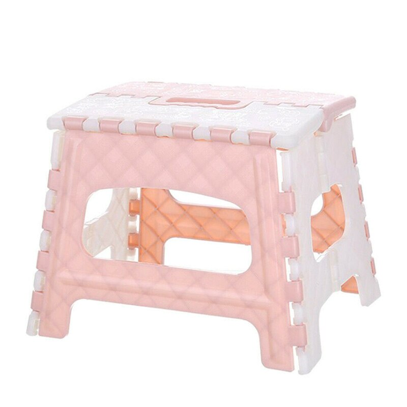 Plastic Multi Purpose Folding Step Stool Home Train Outdoor Foldable Storage Pink