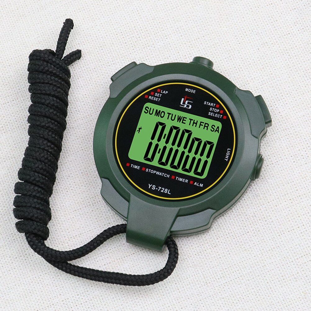 Digital Stopwatch Handheld Training Timer Sports Running Physical Fitness Chronograph Watch Luminous Stopwatch Tool Silent Mode