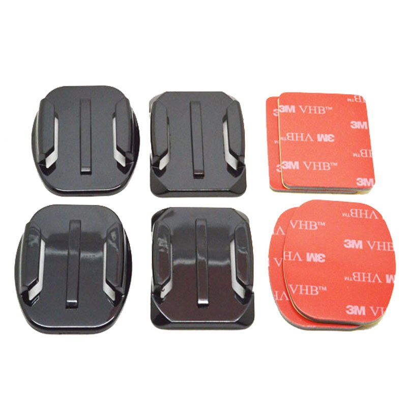 2x Flat 2x Curved Mounts 4x 3M Adhesive pads for GoPro Hero 5 4 3 2 SJCAM SJ4000 SJ5000 SJ5000x EKEN H9 Xiaomi Yi Action camera
