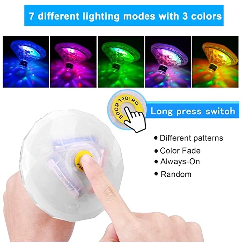 RGB Tauch Licht Unterwasser LED Licht Schwimmbad Licht Batterie Betrieben Garten Party Dekoration Lampe Teich Lampe