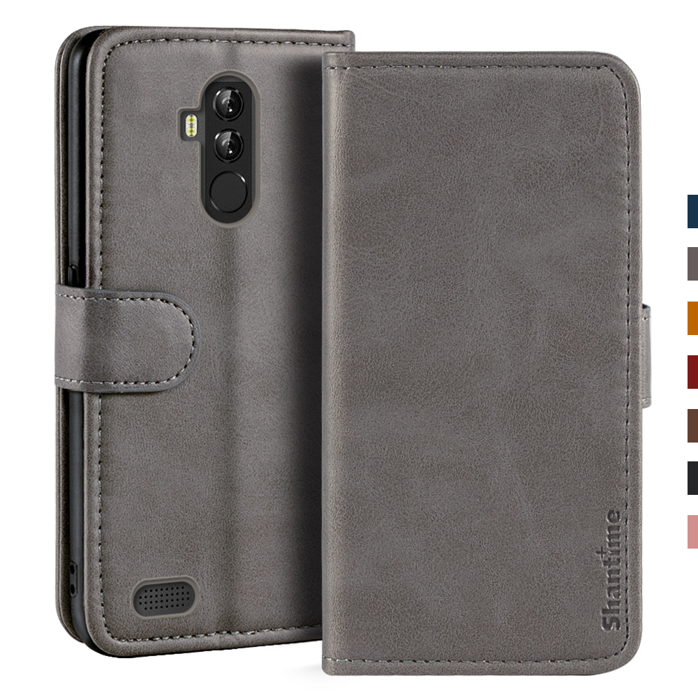 Case Voor Leagoo M9 Pro Case Magnetische Wallet Leather Cover Voor Leagoo M9 Pro Stand Coque Telefoon Gevallen: Gray