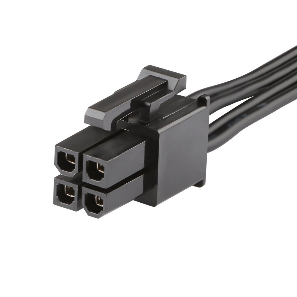 2PCS Long Copper CPU 18AWG 4 Pin 34cm Durable Power Easy Use Male To Female Computer Accessories Extension Cable Black