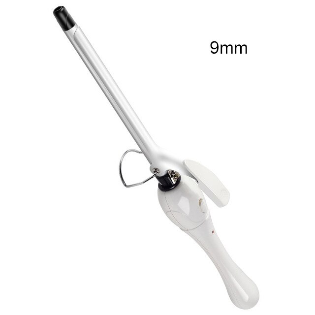 Rizador de pelo de cerámica formadores de ondas, 9mm/16mm, cono de flor de pera, rodillo de lana para cabello, herramientas de estilismo para salón: 9mm / UK
