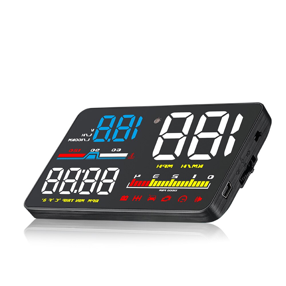 Auto elektronische obd obd 2 hud head-up display universeel toerental spanning kilometerstand alarm rijden auto voorruit snelheidsprojector