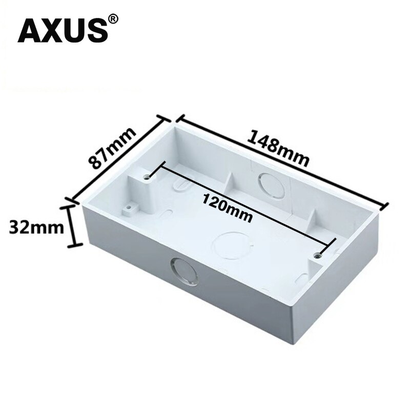 AXUS 86 Junction Box, European, British, Wall Socket, Switch Mounting Box, Flameproof Plastic Box 146 * 86mm, 86*86mm