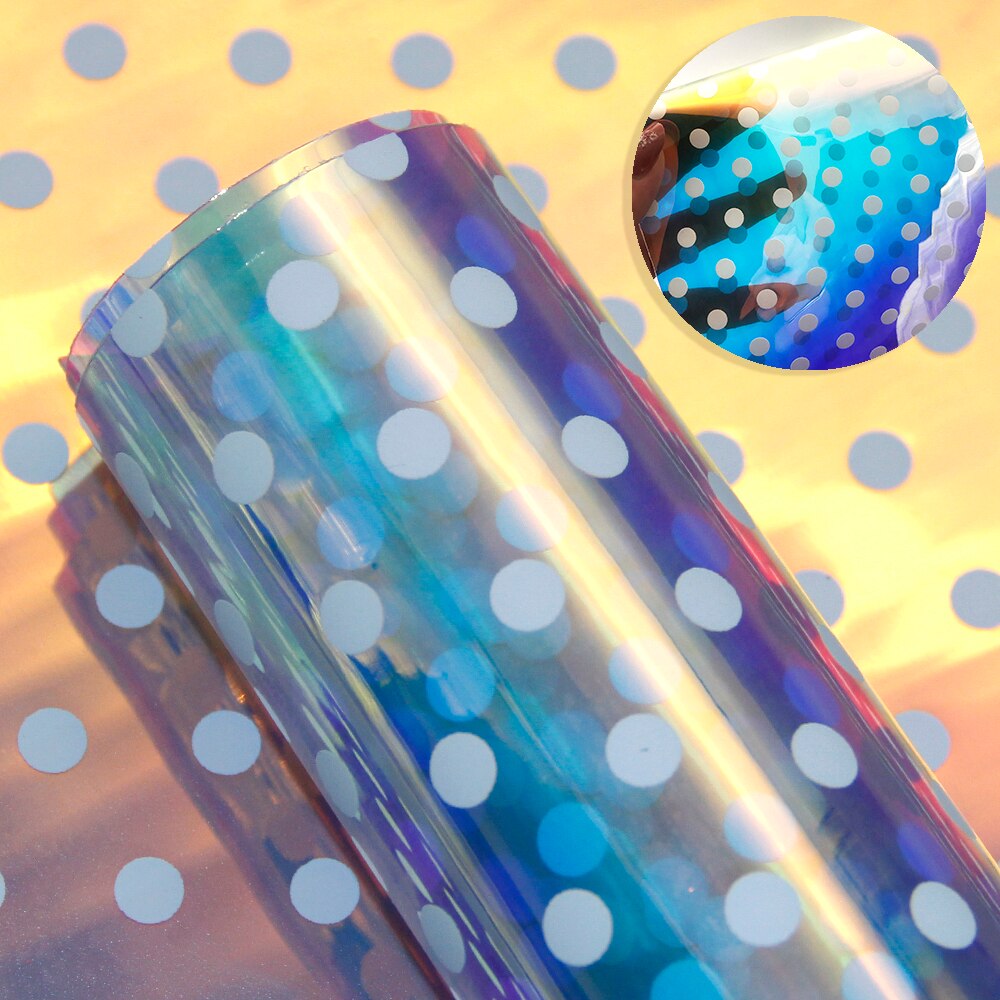 20*34cm Transparent Holographic PVC Sheet Geometric Clear Vinyl Sheet DIY Craft,1Yc7203: 1089693006