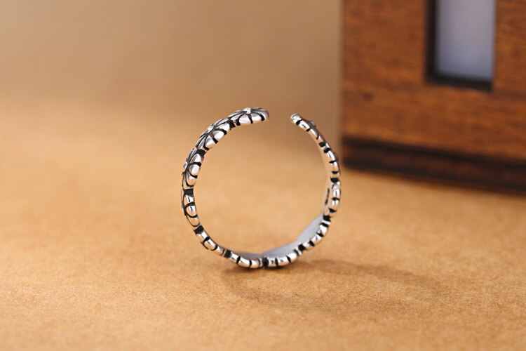 Persönlichkeit gotisch Jahrgang Blume Ringe Für Frauen Braut Hochzeit Engagement Punk Resizable Antike Ringe Felsen Schmuck