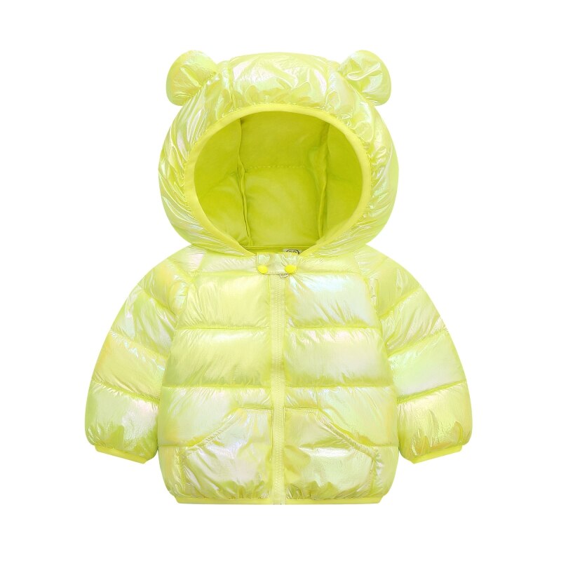 Winter kinder gewatteerde jas lichtgewicht casual gewatteerde jas voor middelgrote en kleine kinderen roze: J / 110cm