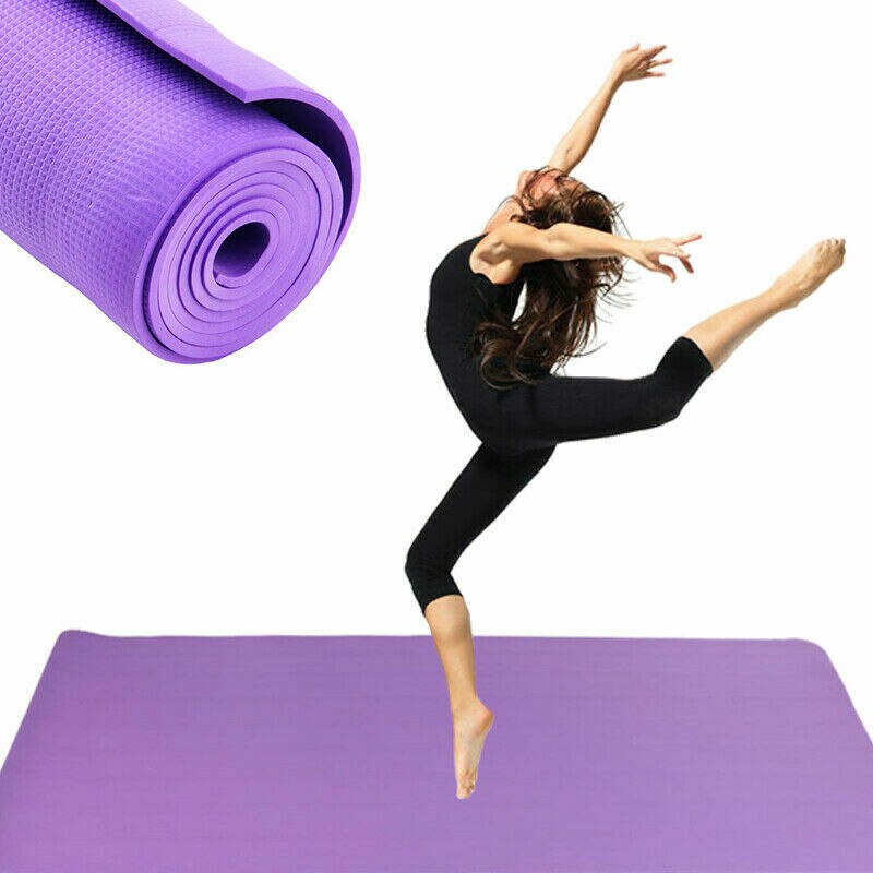 Tapis de Yoga Extra épais 6mm antidérapant, sangles pour exercices de gymnastique, pique-nique, Pilates UK