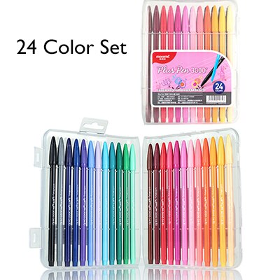 12/24/ 36 Color Gel Pens Monami Plus Pen Korean Stationery Canetas Papelaria Zakka Office Material Escolar School Supplies: 24 colors