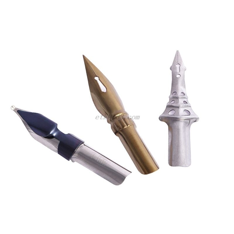 Vintage Calligraphy Quill Feather Dip Pen Writing Ink Nibs Set Stationery School