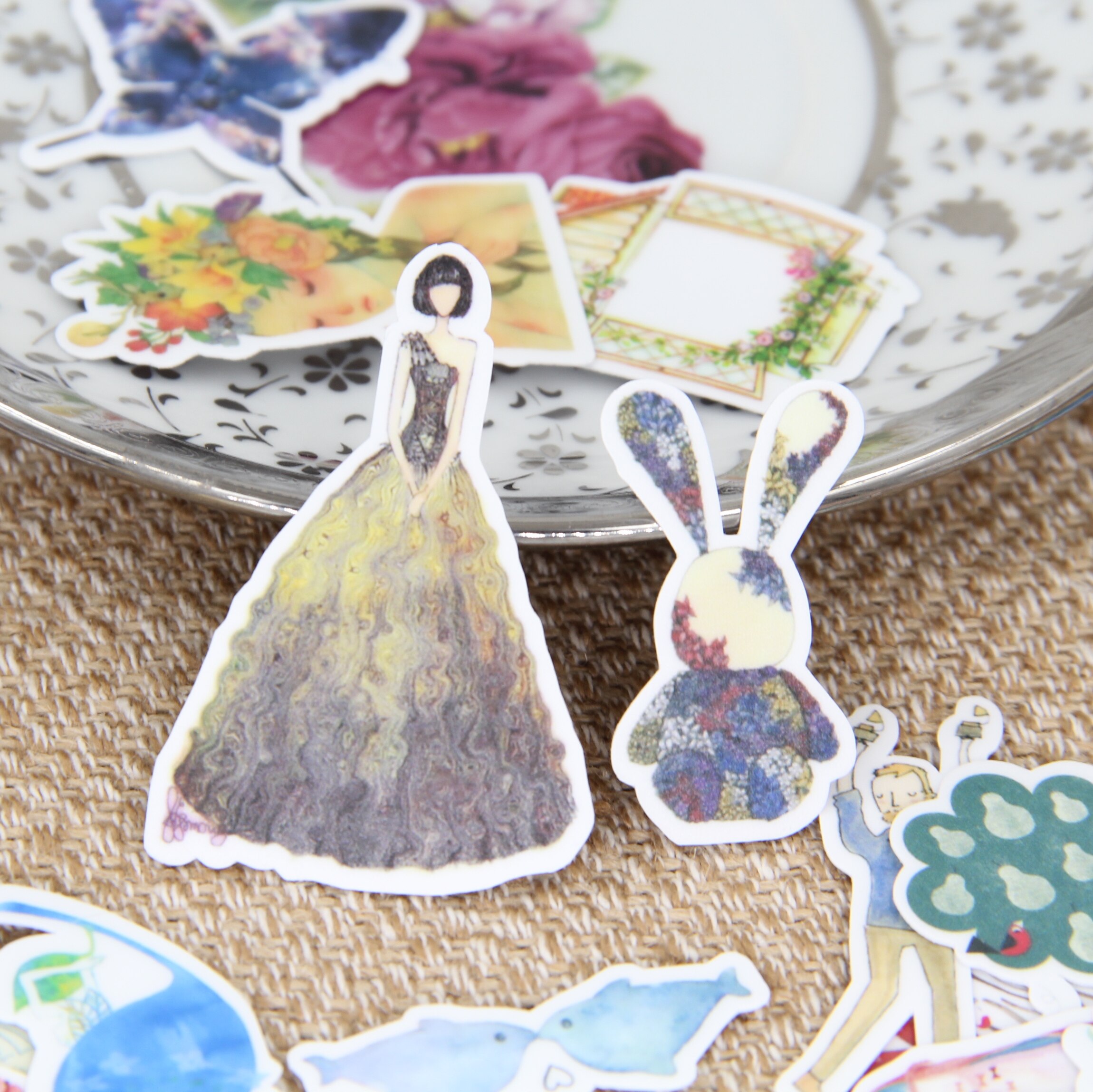 35pcs Dreamy girl animal stickers/Scrapbooking Stickers /Decorative Sticker /DIY Craft Photo Albums