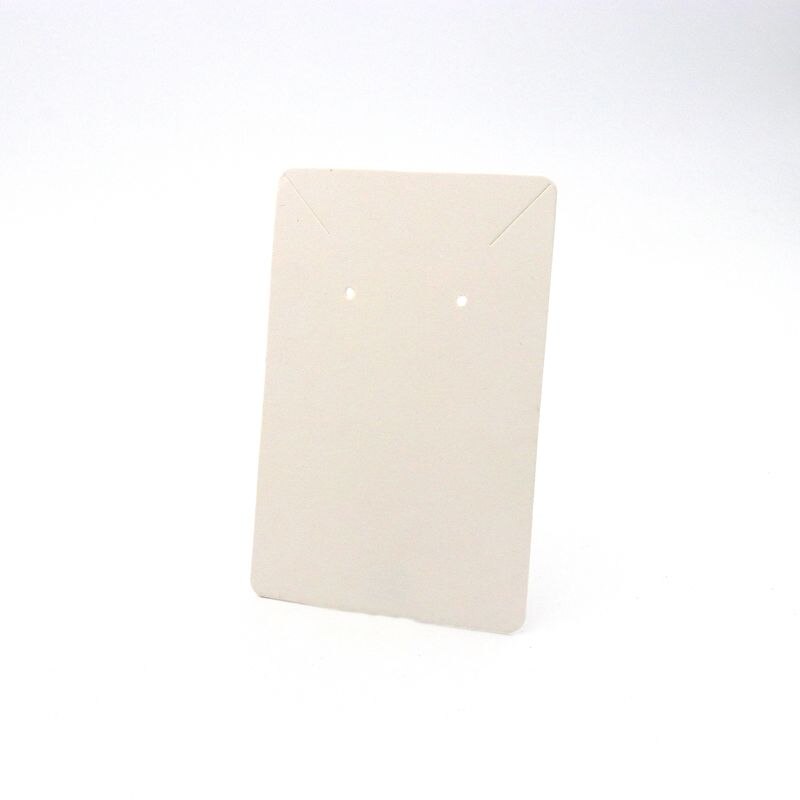 50 pçs 6*9cm retângulo em branco cartões de jóias kraft papel brincos cartões colar etiqueta para jóias artesanal diy acessórios: White