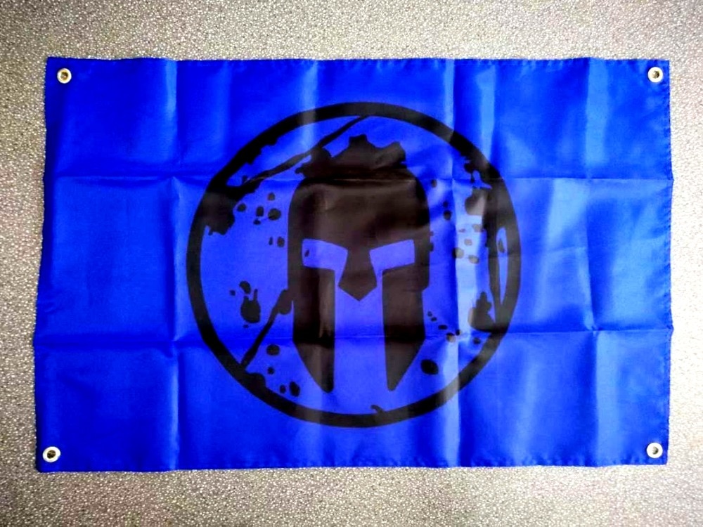 Flagglänk nylon sex färger röd blå grön svart orange spartansk race flagga för dekoration