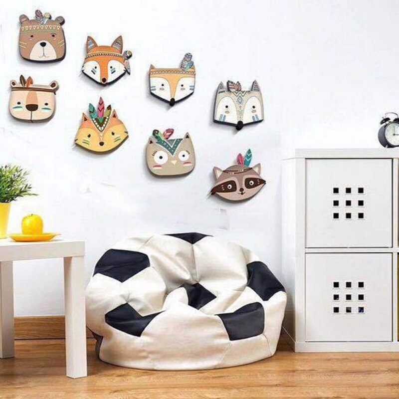 Scandinavische stijl thuisbureaudecoratie voor kinderen cartoon hout plastic bord dier