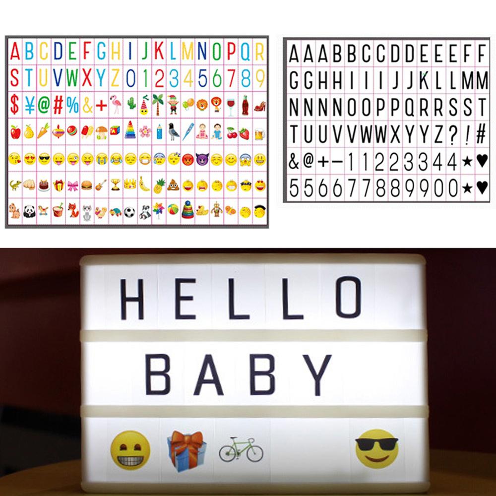 126pcs Cinematic Led Lightbox Replacement Letters Numbers Signs Black for A4 MagiGlow Light Up Letter Box Sign Message Board 4P