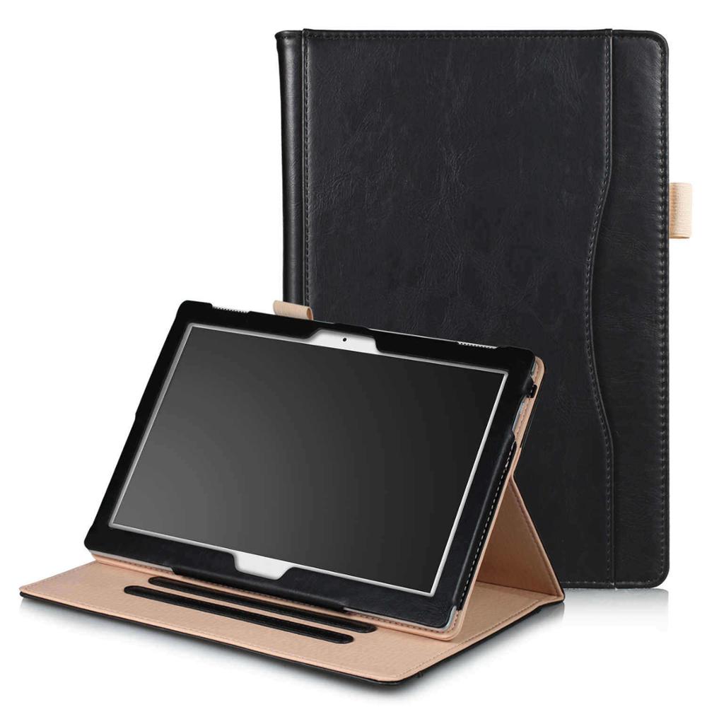 Kemile Mince étui en cuir intelligent Pour Lenovo Tab 4 10 TB-X304L TB-X304F/N Tab 4 10 Plus TB-X704L TB-X704F/N Housse étui pour tablette: Noir