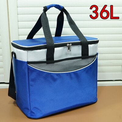 36L Grote Oxford Thermische Isolatie Pakket Picknick Draagbare Container Zakken De Plant Pakket Voedsel Geïsoleerde Tas Koeltassen-15: Blauw